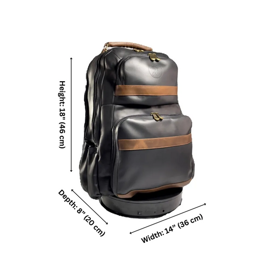 Black Honey Full Grain Leather Backpack