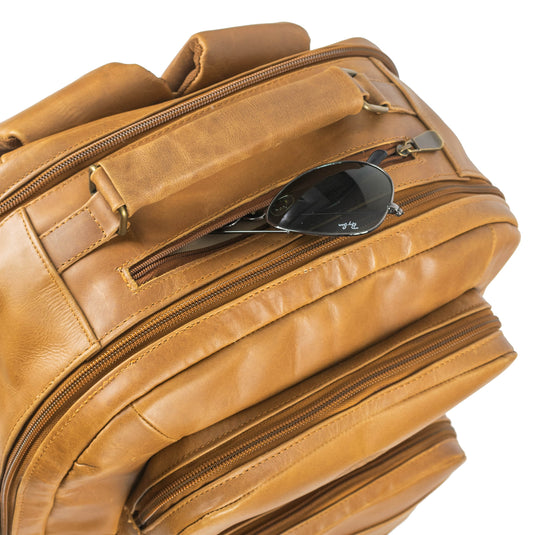 Honey Bee Full Grain Leather Backpack