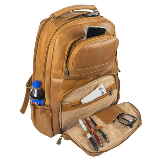 Honey Bee Full Grain Leather Backpack