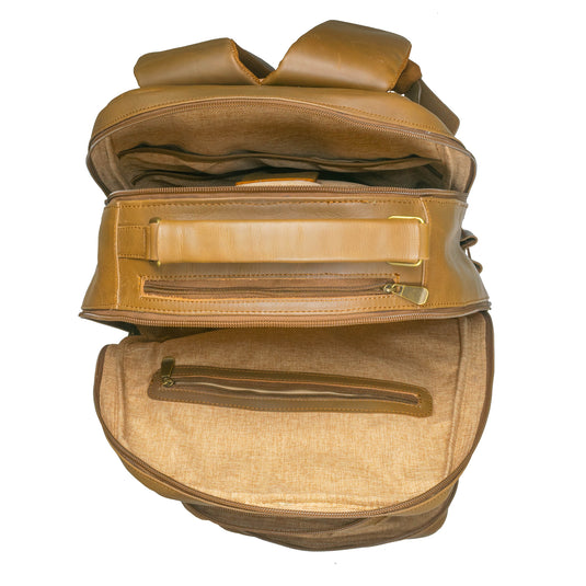 Honey Bee Full Grain Leather Backpack