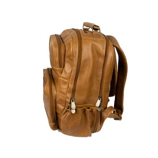 Honey Bee Full Grain Leather Backpack - Medium