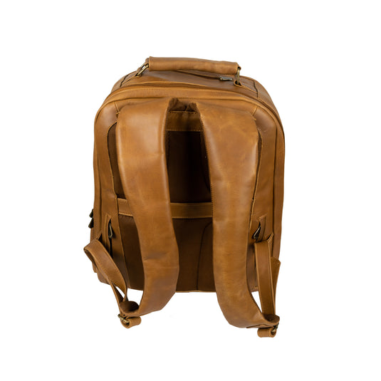 Honey Bee Full Grain Leather Backpack - Medium