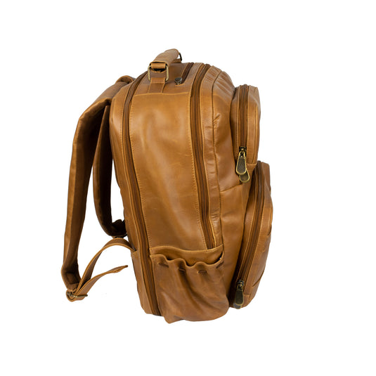 Honey Bee Full Grain Leather Backpack - Medium