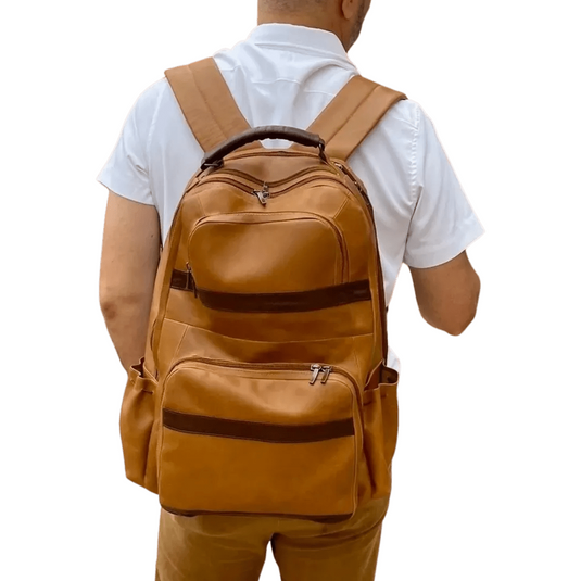 Saint Maarten Honey Full Grain Leather Backpack