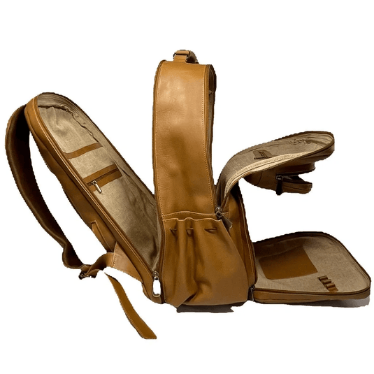 Saint Maarten Honey Full Grain Leather Backpack