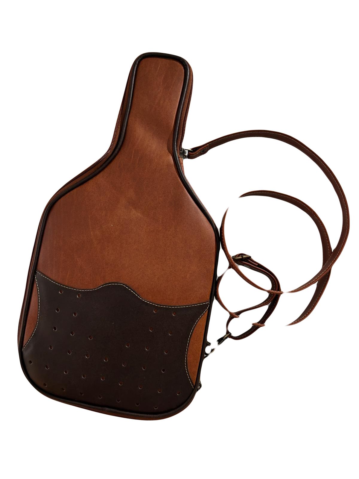 Pickleball Raquet Leather Case - Honey