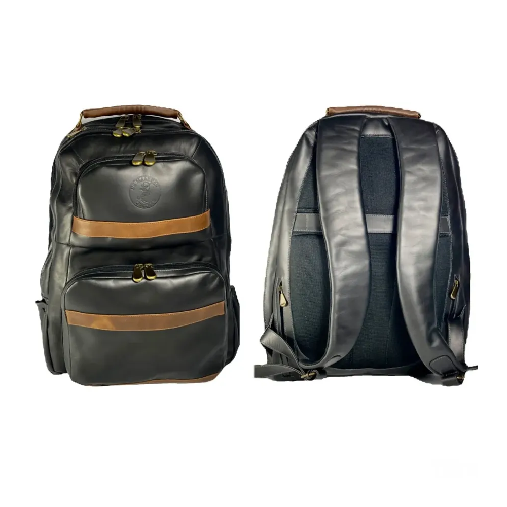 Black Honey Full Grain Leather Backpack