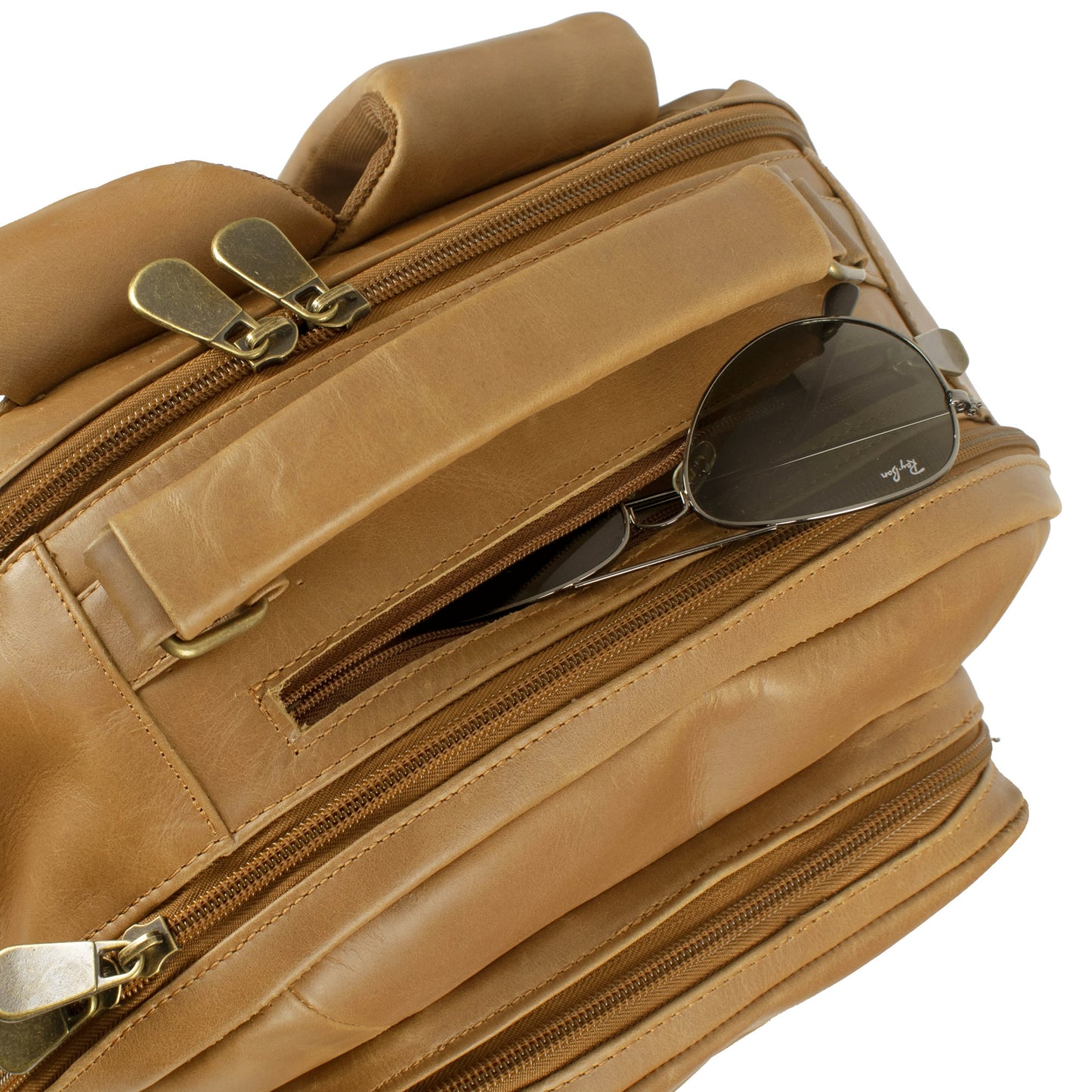 Honey Bee Full Grain Leather Backpack - Medium