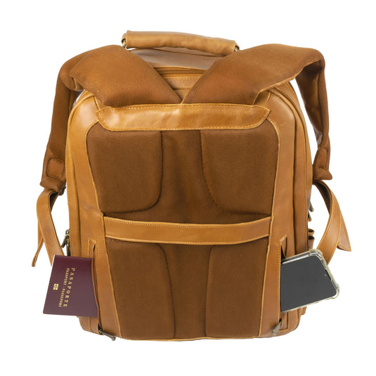 Honey Bee Full Grain Leather Backpack - Medium