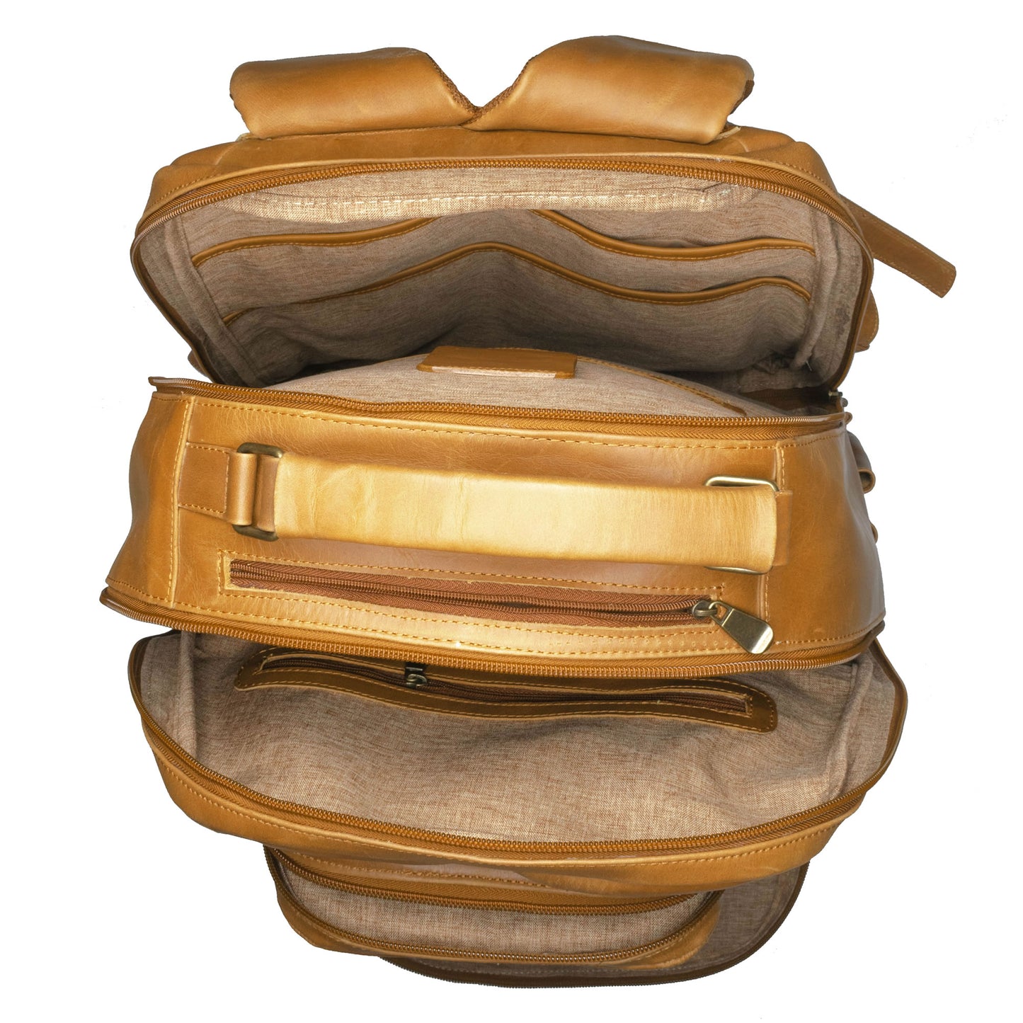 Honey Bee Full Grain Leather Backpack - Medium