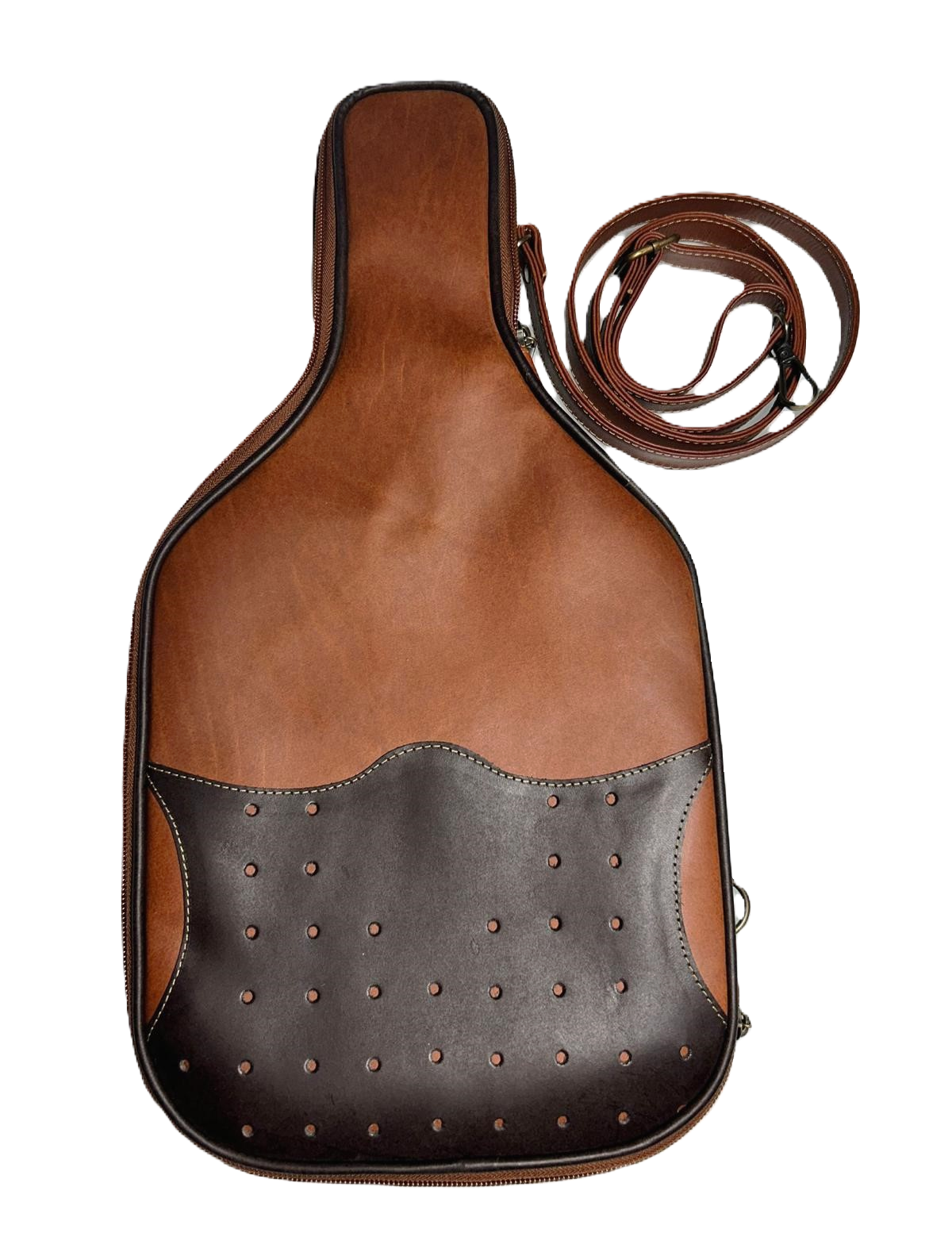 Pickleball Raquet Leather Case - Honey