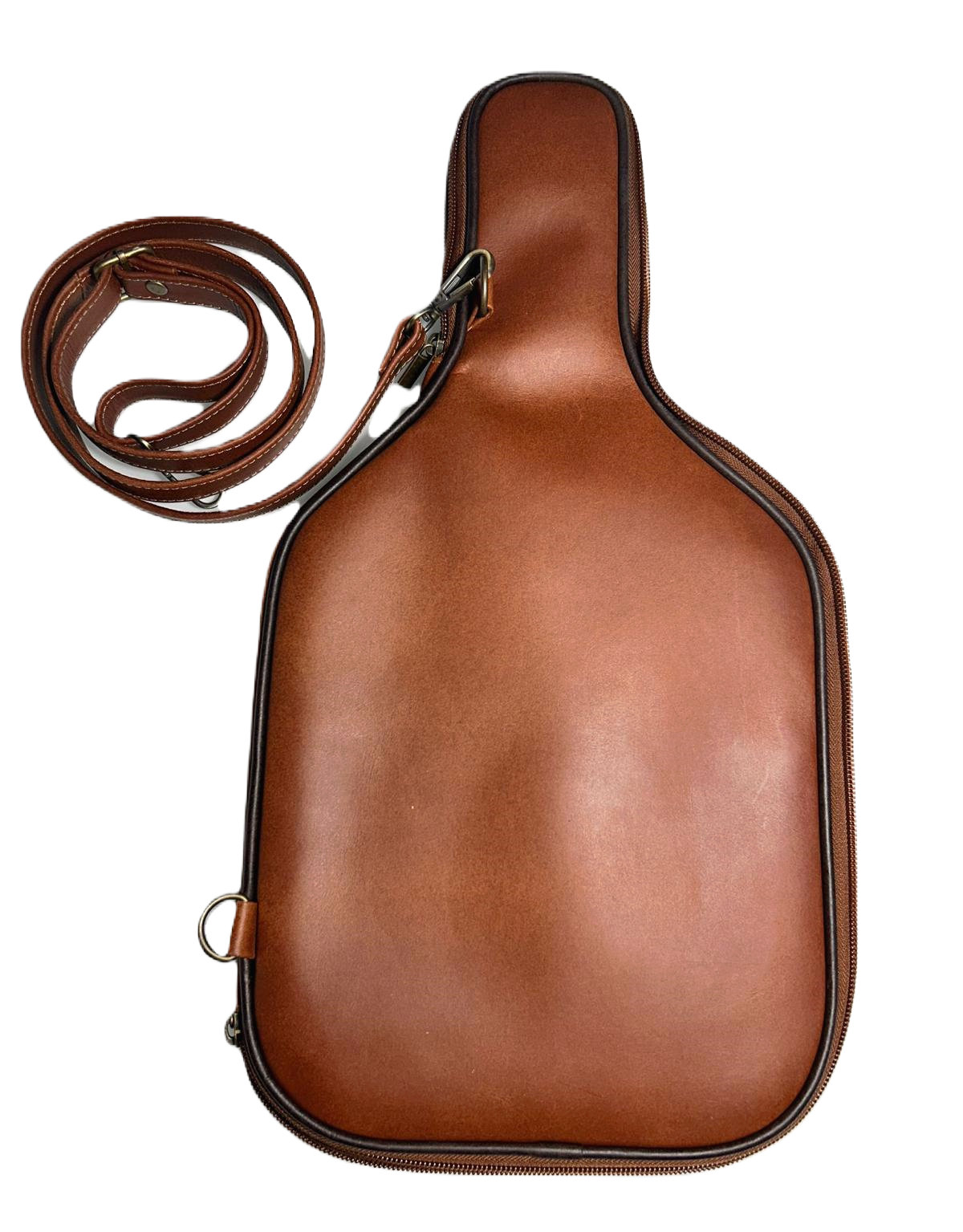 Pickleball Raquet Leather Case - Honey