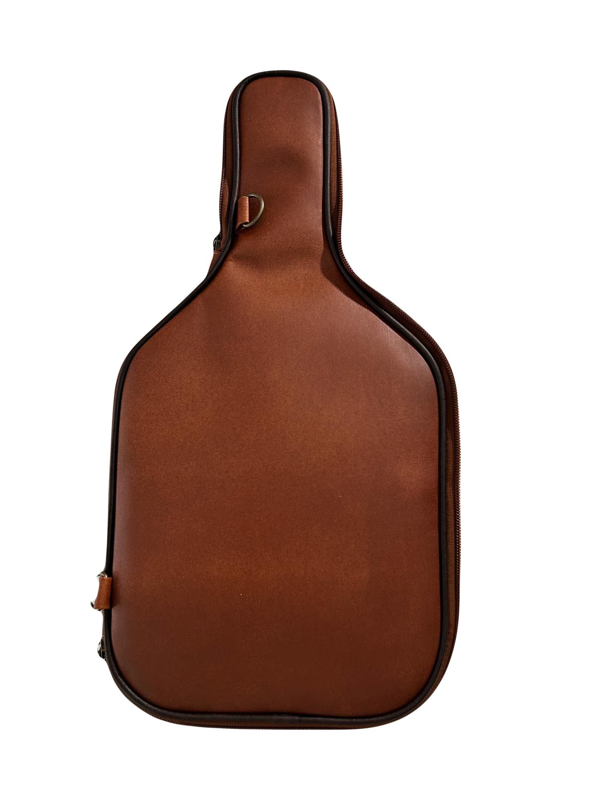 Pickleball Raquet Leather Case - Honey